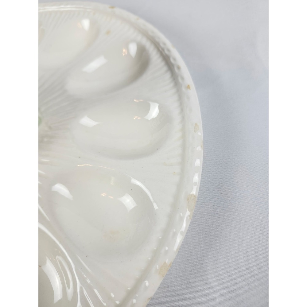 Vintage Weiss Hand Painted Brazil Hen Chicks Deviled Egg Platter Easter Decor - Picture 6 of 10